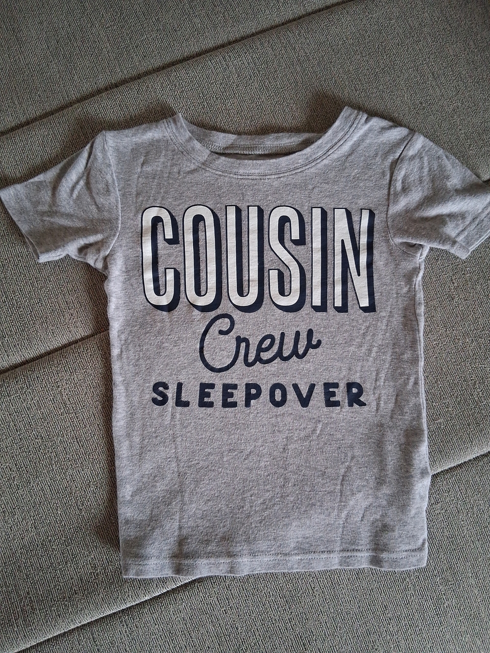 Carter's Gray 'Cousin Crew Sleepover' Graphic Tee 5/5a